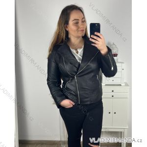 Women's Leatherette Jacket Plus Size (46-54) POLISH FASHION PMWK22B211939/DR