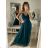 Women's long strapless tulle party dress (S/M ONE SIZE) ITALIAN FASHION IMHMS24ELENA