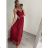 Women's long strapless tulle party dress (S/M ONE SIZE) ITALIAN FASHION IMHMS24ELENA