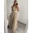 Women's long strapless tulle party dress (S/M ONE SIZE) ITALIAN FASHION IMHMS24ELENA