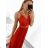 Women's long strapless tulle party dress (S/M ONE SIZE) ITALIAN FASHION IMHMS24ELENA