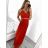 Women's long strapless tulle party dress (S/M ONE SIZE) ITALIAN FASHION IMHMS24ELENA