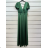 Women's Plus Size Long Casual Short Sleeve Dress (S/M ONE SIZE) ITALIAN FASHION IMPSH245441 Green S / M