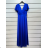 Women's Plus Size Long Casual Short Sleeve Dress (S/M ONE SIZE) ITALIAN FASHION IMPSH245441 Green S / M