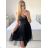 Women's strapless short party dress (S/M ONE SIZE) ITALIAN FASHION IMPSH24C612 pink salmon S/M