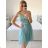 Women's strapless short party dress (S/M ONE SIZE) ITALIAN FASHION IMPSH24C612 pink salmon S/M