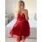 Women's strapless short party dress (S/M ONE SIZE) ITALIAN FASHION IMPSH24C612 pink salmon S/M