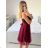 Women's strapless short party dress (S/M ONE SIZE) ITALIAN FASHION IMPSH24C612 pink salmon S/M