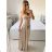 Long elegant party dress with straps for women (S/M/L ONE SIZE) ITALIAN FASHION IMPBB23B23376