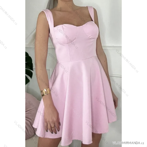 Women's Summer Elegant Sparkly Sequin Strap Dress (S/M ONE SIZE) ITALIAN FASHION IMPBB23O3837