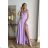 Women's Plus Size (42-46) Long Elegant Party Sleeveless Dress POLISH FASHION PMLBC23265-10 purple 40