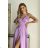 Women's Plus Size (42-46) Long Elegant Party Sleeveless Dress POLISH FASHION PMLBC23265-10 purple 40