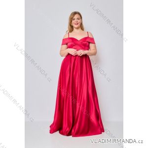 Long Elegant Party Carmen Dress Women Plus Size (42-48) FRENCH FASHION FMPEL23PATRICIAQS