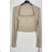 Women's Long Sleeve Crop Top (S/M ONE SIZE) ITALIAN FASHION IMPBB23B10882