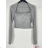Women's Long Sleeve Crop Top (S/M ONE SIZE) ITALIAN FASHION IMPBB23B10882