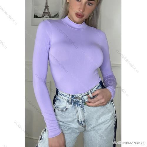 Women's Long Sleeve Bodysuit (S/M/L ONE SIZE) ITALIAN FASHION IMPBB24A12435