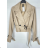 Women's Long Sleeve Leather Jacket (S/M ONE SIZE) ITALIAN FASHION IMPBB234475Z