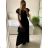 Women's Long Casual Short Sleeve Dress (S/M ONE SIZE) ITALIAN FASHION IMPSH236540 Golden S / M