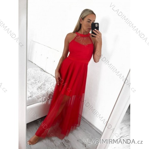 Elegant Sleeveless Ball Gown Lace (uni s-m) ITALIAN FASHION IM919919 -   red -   S / M