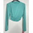 Women's Long Sleeve Crop Top (S/M ONE SIZE) ITALIAN FASHION IMPBB23B10882