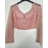 Women's Long Sleeve Crop Top (S/M ONE SIZE) ITALIAN FASHION IMPBB23B10882