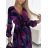 Women's Elegant Chiffon Long Sleeve Dress (S/M ONE SIZE) ITALIAN FASHION IMWCH24010