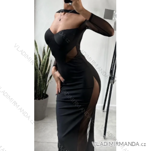 Women's long strapless sequin party dress (S/M ONE SIZE) ITALIAN FASHION IMPMD2360600
