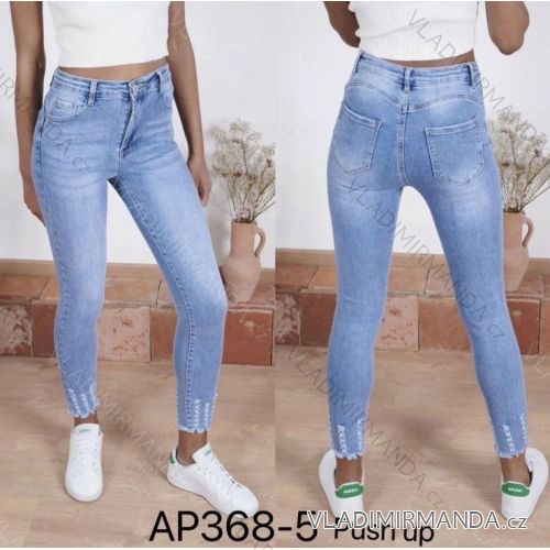Jeans pants leatherette with zip (XXS-L) LAULIA JWA20108