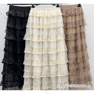 Women's Long Chiffon Short Sleeve Dress (S/M ONE SIZE) ITALIAN FASHION IMWGS231048