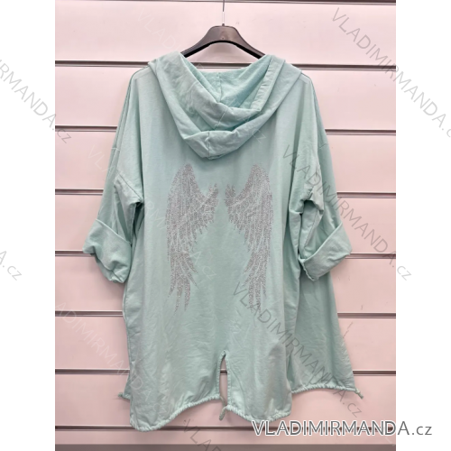 Women's Slim Hoodie Long Sleeve (S/M ONE SIZE) ITALIAN FASHION IMPSH232729