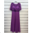 Women's Long Casual Short Sleeve Dress (S/M ONE SIZE) ITALIAN FASHION IMPSH236540 red S / M