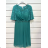 Women's Short Casual Short Sleeve Dress (S/M ONE SIZE) ITALIAN FASHION IMPSH2480707 light green XL/2XL