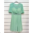Women's Short Casual Short Sleeve Dress (S/M ONE SIZE) ITALIAN FASHION IMPSH2480707 light green XL/2XL