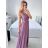 Women's Long Elegant Casual Short Sleeve Dress (M/L ONE SIZE) ITALIAN FASHION IM42380566