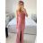 Women's Summer Elegant Sparkly Sequin Strap Dress (S/M ONE SIZE) ITALIAN FASHION IMPBB23O3837