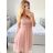 Women's strapless tulle party dress (S/M/L ONE SIZE) ITALIAN FASHION IM923001 S/M Old-pink