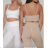 Women's Long Leggings and Crop Top Set (S/M ONE SIZE) ITALIAN FASHION IMPLP2482324011