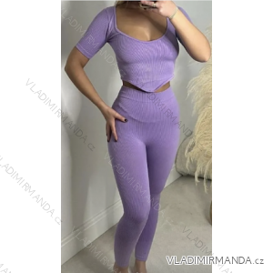 Women's Lace Long Pants and Strappy Top Set (S/M ONE SIZE) ITALIAN FASHION IMPLP2332220125