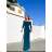 Women's Long Party Long Sleeve Dress (S/M ONE SIZE) ITALIAN FASHION IMPSH235433 modrá petrolejová S / M