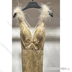 Women's Long Elegant Strapless Party Dress (SL) FRENCH FASHION FMPEL23DORIANE