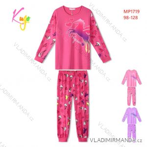 Children's long pajamas for girls (98-128) KUGO MP1759