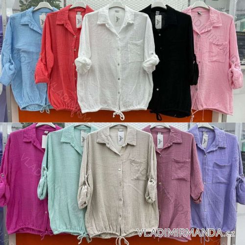 Women's T-Shirt Short Sleeve (S / M / L ONE SIZE) ITALIAN FASHION IMWC222158