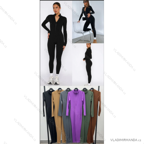 Women's Long Elegant Long Sleeve Jumpsuit (S/M ONE SIZE) ITALIAN FASHION IMPLS2326973