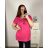 Tunic Dress Oversized Short Sleeve Pendant (UNI S-XL) ITALIAN FASHION IMC20182 -   dark pink
 -   3xl / 4xl