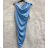 Women's Long Chiffon Short Sleeve Dress (S/M ONE SIZE) ITALIAN FASHION IMWGS231048