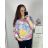 Women's Plus Size Thin Long Sleeve Sweater (3XL/4XL/5XL ONE SIZE) ITALIAN FASHION IMC24ELBA/DU - Pink - 4XL/5XL