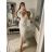 Šaty letní na ramínka dámské (S/M ONE SIZE) ITALSKÁ MÓDA IMPBB22B21841 white S / M