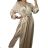 Women's Long Party Satin Long Sleeve Dress (S/M ONE SIZE) ITALIAN FASHION IMPLI233893