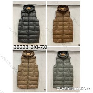 Women's Plus Size Hooded Vest (3XL-7XL) POLISH FASHION PMWT24B8223