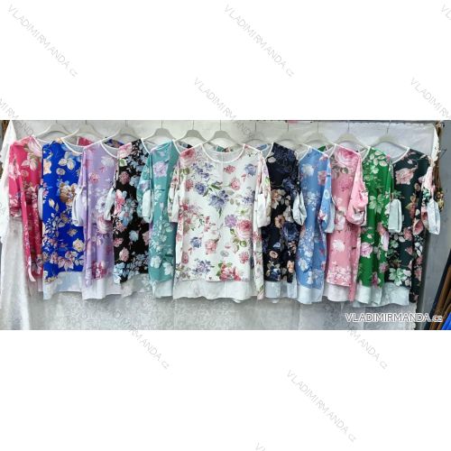 Tunic / blouse long sleeve women's oversized (3XL / 4XL ONE SIZE) ITALIAN FASHION IMWQ2191650